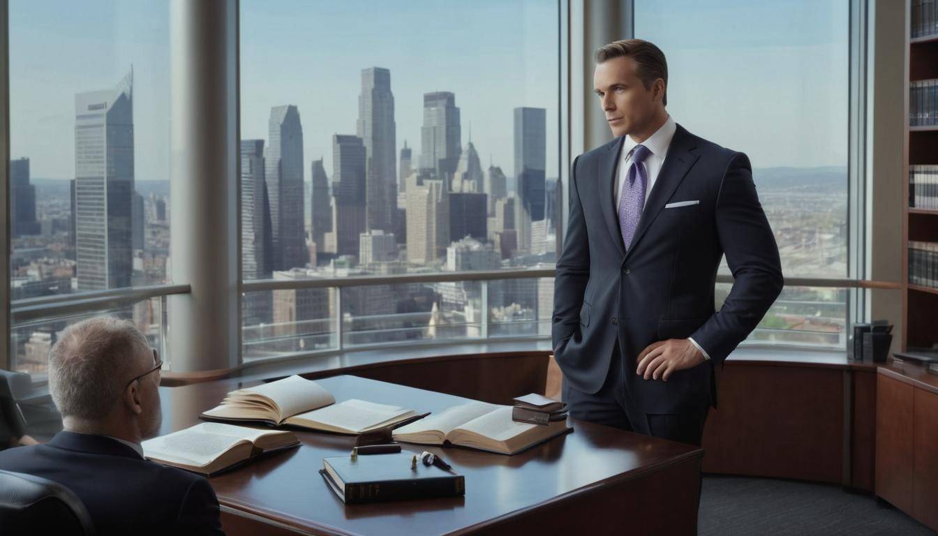 Confident attorney advising